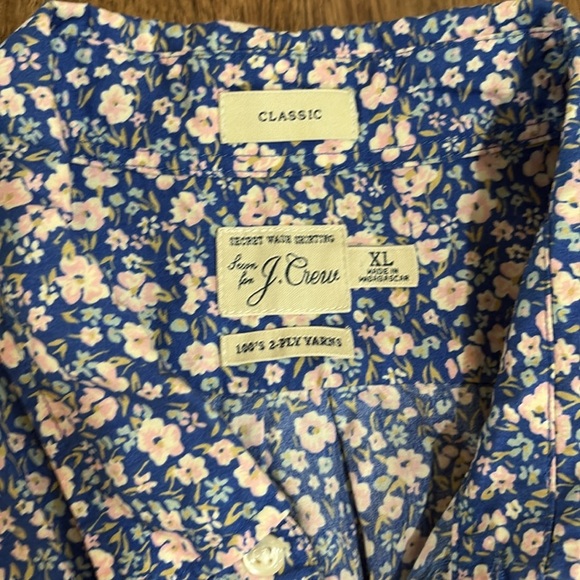 J Crew Men Size XLarge Secret Wash 100s 2-Ply Yarns Button Down Blue Classic - Picture 2 of 7